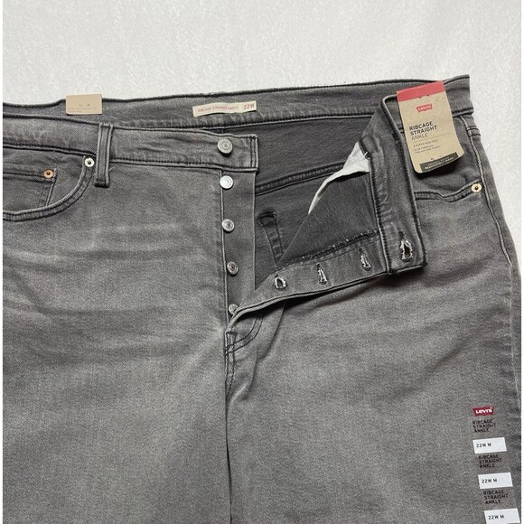 Levi's Ribcage Straight Ankle Women's Plus Sz 22W Super High-Rise Slim Fit Jeans - Picture 4 of 12